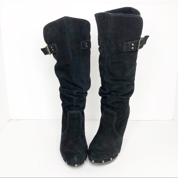 STEVEN by Steve Madden black suede heeled boots - Picture 11 of 12